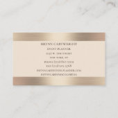 Marmer en Champagne Shimmer Modern Elegant Visitekaartje (Achterkant)