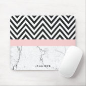 Marmer en Chevron Muismat (Met muis)