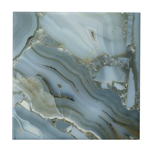 Marmer en Crystal Tegeltje (Voorkant)