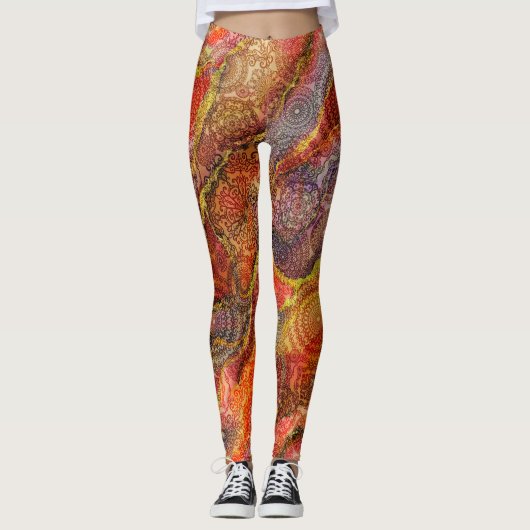 Marmer en design texturen leggings (Voorkant)