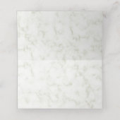 Marmer en Eucalyptus Greenery Wedding Table Plaatskaartje (Binnenkant ongevouwen)