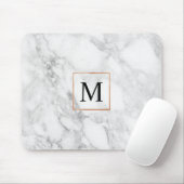 Marmer en Faux Folie Border Monogram Muismat (Met muis)