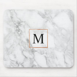 Marmer en Faux Folie Border Monogram Muismat