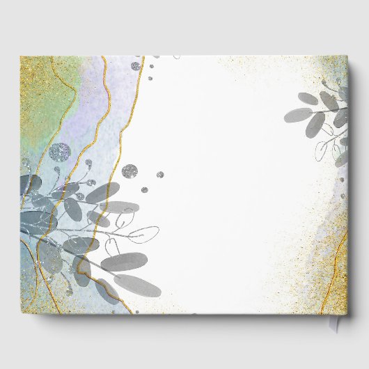 Marmer en gebladerte gastenboek (Achterkant)