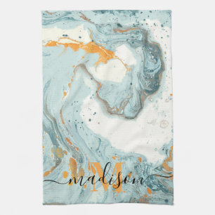 Marmer en Glitter Abstract Theedoek