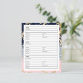 Marmer en glitter adresboek pagina (Staand voorkant)