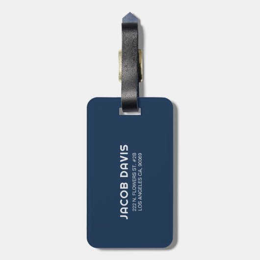 Marmer en Glitter Bagagelabel (Achterkant verticaal)