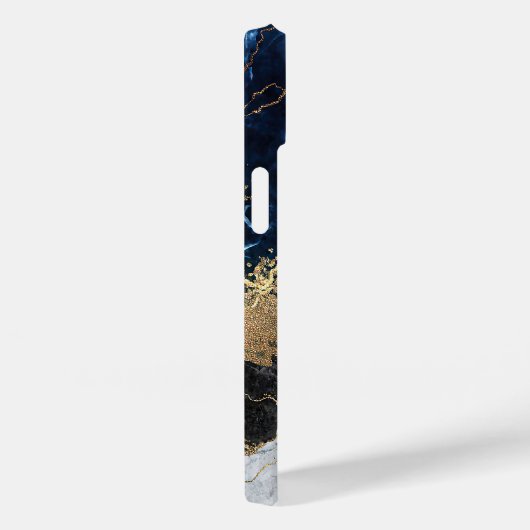 Marmer en Glitter Case-Mate iPhone Case (Achterkant / Rechts)