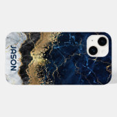 Marmer en Glitter Case-Mate iPhone Case (Achterkant (horizontaal))