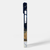 Marmer en Glitter Case-Mate iPhone Case (Achterkant / Links)