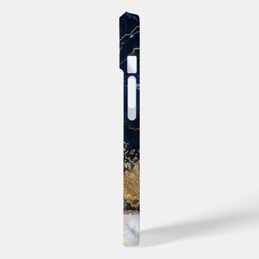 Marmer en Glitter Case-Mate iPhone Case (Achterkant / Links)