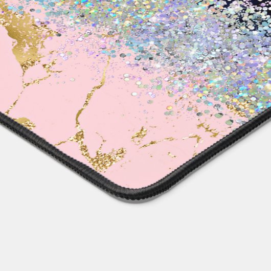 Marmer en glitter gradiënt blend bureaumat (Hoek)