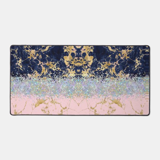 Marmer en glitter gradiënt blend bureaumat (Voorkant)
