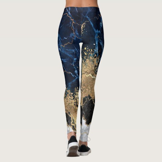 Marmer en Glitter Leggings (Achterkant)
