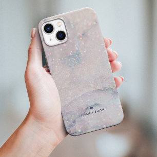 Marmer en Glitter Printen Textuur iPhone 15 Pro Max Hoesje