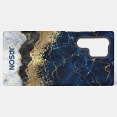 Marmer en Glitter Samsung Galaxy Hoesje (Achterkant horizontaal)