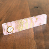 Marmer en Glitters Naambordje (Zijkant)