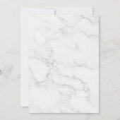 Marmer en Goud Geometrische vorm Faux Folie Huweli Kaart (Achterkant)