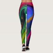 Marmer en goud glinsteren  leggings (Achterkant)