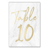 Marmer en goud script | Tabelnummer Kaart 10 (Achterkant)
