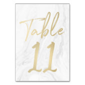 Marmer en goud script | Tabelnummer Kaart 11 (Achterkant)
