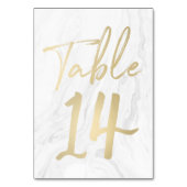 Marmer en goud script | Tabelnummer Kaart 14 (Achterkant)