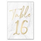 Marmer en goud script | Tabelnummer Kaart 16 (Achterkant)