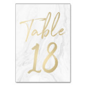 Marmer en goud script | Tabelnummer Kaart 18 (Achterkant)