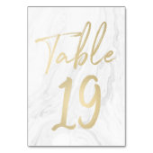 Marmer en goud script | Tabelnummer Kaart 19 (Achterkant)