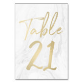 Marmer en goud script | Tabelnummer Kaart 21 (Achterkant)