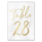 Marmer en goud script | Tabelnummer Kaart 28 (Voorkant)