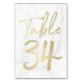 Marmer en goud script | Tabelnummer Kaart 34 (Achterkant)