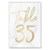 Marmer en goud script | Tabelnummer Kaart 35 (Voorkant)