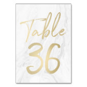 Marmer en goud script | Tabelnummer Kaart 36 (Voorkant)