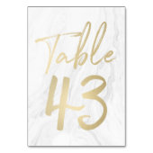 Marmer en goud script | Tabelnummer Kaart 43 (Achterkant)