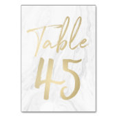 Marmer en goud script | Tabelnummer Kaart 45 (Voorkant)