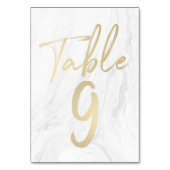 Marmer en goud script | Tabelnummer Kaart 9 (Achterkant)