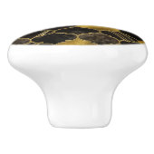 Marmer en goud van de Marokkaanse boomstam Keramische Knop (Zijkant)