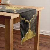 Marmer en goud van de Marokkaanse boomstam Korte Tafelloper (Voorbeeld)