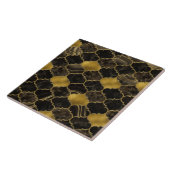 Marmer en goud van de Marokkaanse boomstam Tegeltje (Zijkant)