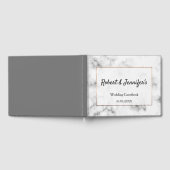 Marmer en goudbruin huwelijk gastenboek (Volledig)