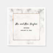 Marmer en goudbruin huwelijk servetten (Voorkant)