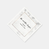 Marmer en goudbruin huwelijk servetten (Hoek)