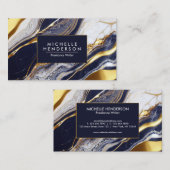 Marmer en gouden Folie Visitekaartje (Voorkant / Achterkant)