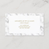 Marmer en Gouden Textuur Visitekaartje (Achterkant)