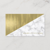 Marmer en Gouden Textuur Visitekaartje (Voorkant)