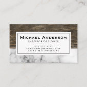Marmer en Hout Visitekaartje (Voorkant)
