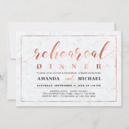 Marmer en koper | Moderne repetitie voor bruiloft Kaart