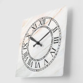 Marmer en Romeinse cijfers gezicht Vierkante Klok (Hoek)