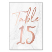 Marmer en Roos Gold Script | Tabelnummer Kaart 15 (Voorkant)